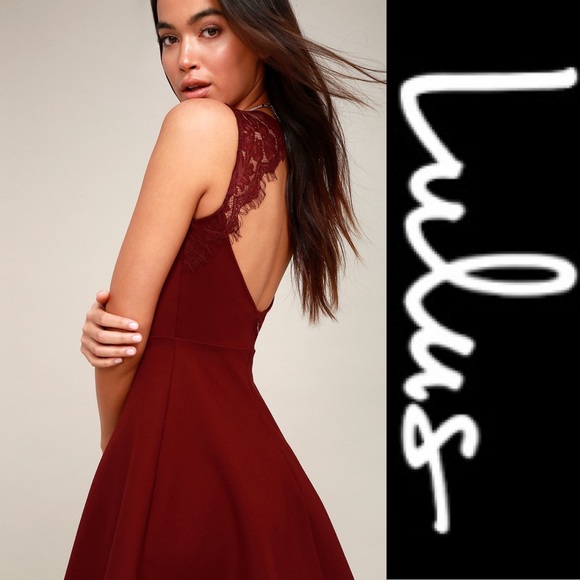 Lulus Need You Close Lace Backless Skater Dress - Picture 2 of 7